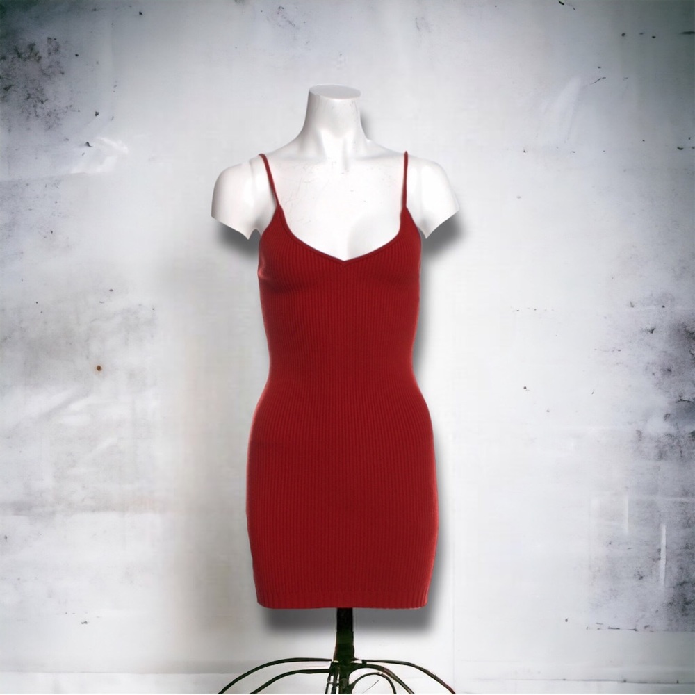 For Love And Lemons Red V Neck Mini Dress Size Large NWT